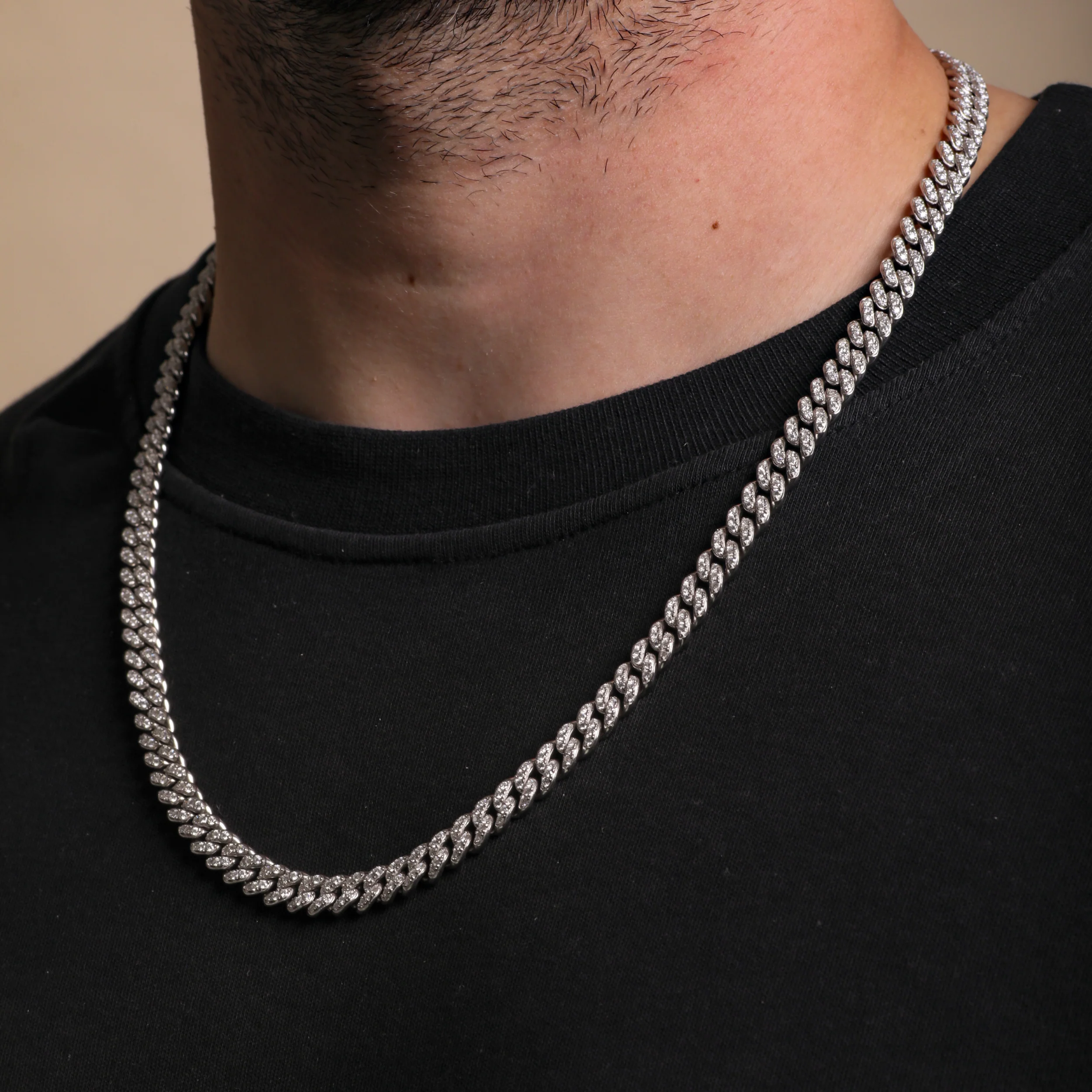 שרשרת קובאני משובצת מואסנייט - Image 3